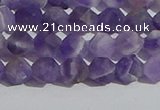 CNA1076 15.5 inches 6mm faceted nuggets matte dogtooth amethyst beads