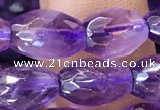 CNA1101 15.5 inches 7*10mm faceted rice amethyst gemstone beads