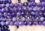 CNA1115 15.5 inches 10mm faceted round amethyst gemstone beads