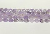 CNA1124 15.5 inches 12mm flat round natural lavender amethyst beads