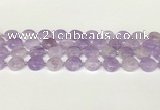 CNA1126 15.5 inches 14mm flat round natural lavender amethyst beads