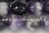 CNA1164 15.5 inches 12mm faceted round natural dogtooth amethyst beads