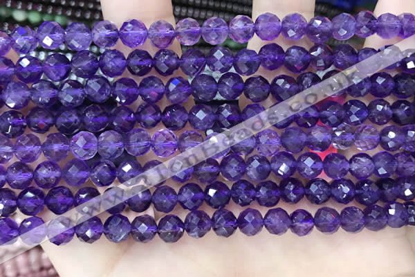 CNA1166 15.5 inches 6mm faceted round amethyst beads wholesale