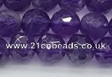 CNA1171 15.5 inches 6mm faceted round natural amethyst beads