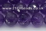 CNA1172 15.5 inches 8mm faceted round natural amethyst beads