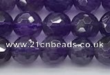 CNA1175 15.5 inches 6mm faceted round natural amethyst beads