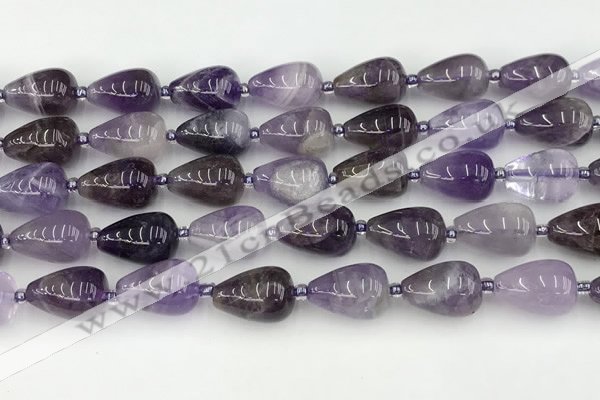 CNA1180 15.5 inches 11*16mm teardrop amethyst beads wholesale