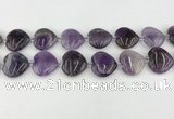 CNA1190 15.5 inches 20*20mm heart amethyst beads wholesale