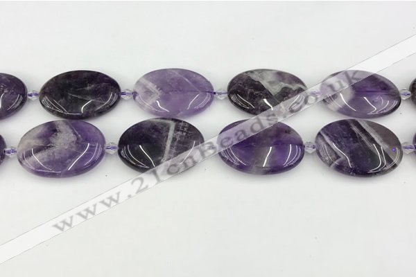 CNA1194 15.5 inches 25*35mm oval amethyst beads wholesale