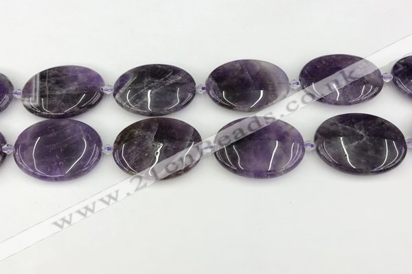 CNA1195 15.5 inches 30*40mm oval amethyst beads wholesale