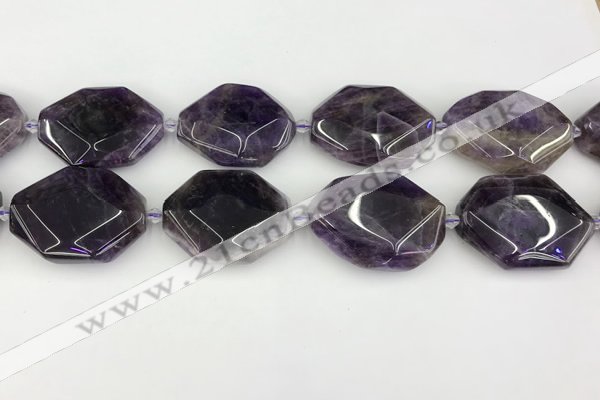 CNA1198 15.5 inches 30*40mm freeform amethyst beads wholesale