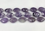 CNA1202 15.5 inches 18*25mm faceted oval amethyst beads