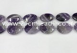 CNA1207 15.5 inches 20*30mm - 22*30mm faceted oval amethyst beads