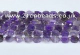 CNA1215 15.5 inches 10mm faceted square amethyst beads