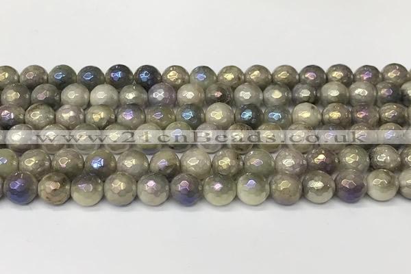 CNA1236 15 inches 8mm faceted round AB-color lavender amethyst beads