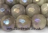 CNA1237 15 inches 10mm faceted round AB-color lavender amethyst beads