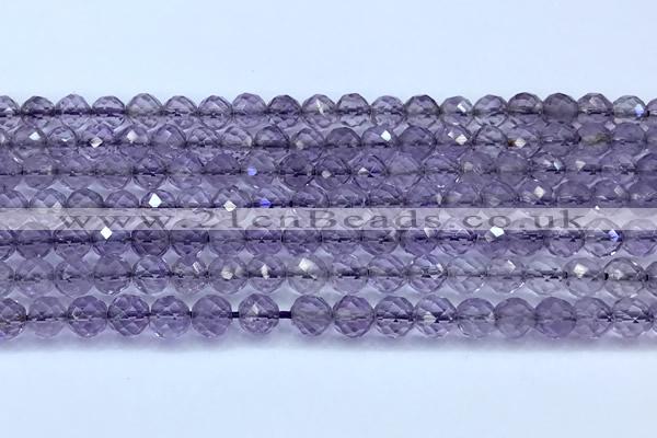 CNA1253 15 inches 6mm faceted round amethyst beads
