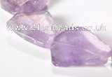 CNA16 15*27mm freeform A- grade natural amethyst beads Wholesale