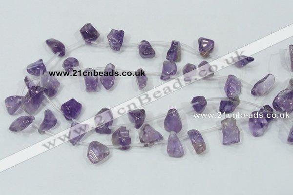 CNA205 15.5 inches 12*20mm natural amethyst gemstone chips beads