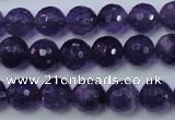 CNA253 15.5 inches 10mm faceted round natural amethyst beads