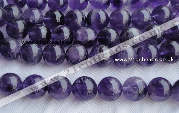 CNA27 15.5 inches 16mm round grade B natural amethyst beads wholesale