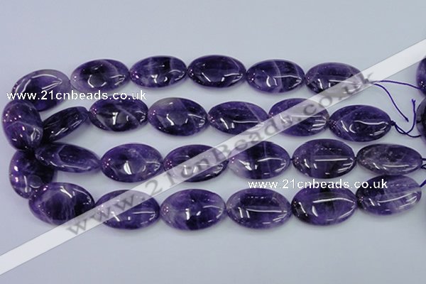 CNA277 15.5 inches 20*30mm oval natural amethyst beads wholesale