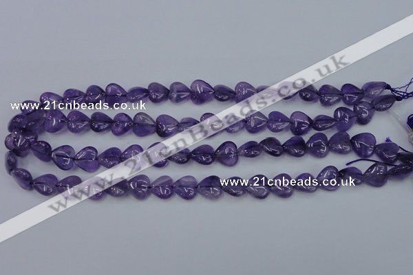 CNA282 15.5 inches 12*12mm heart natural amethyst beads wholesale