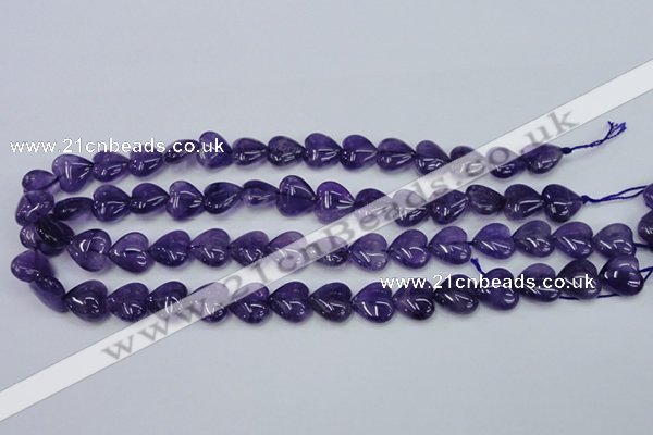 CNA283 15.5 inches 14*14mm heart natural amethyst beads wholesale