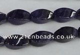 CNA291 15.5 inches 8*16mm twisted rice natural amethyst beads