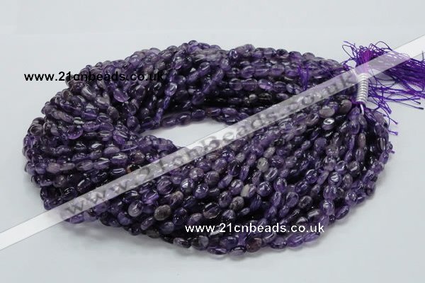 CNA30 15.5 inches 7*9mm oval grade A natural amethyst beads