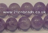 CNA303 15.5 inches 14mm round natural lavender amethyst beads