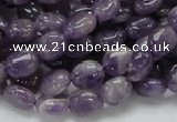 CNA31 15.5 inches 8*10mm oval grade AB natural amethyst beads