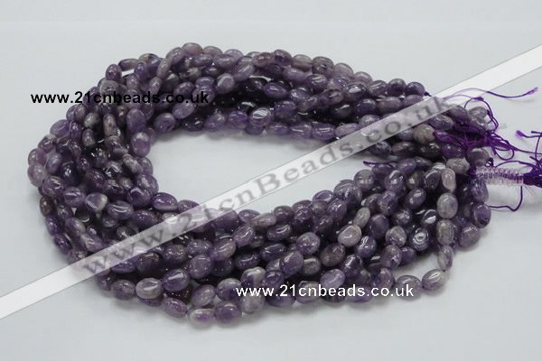 CNA31 15.5 inches 8*10mm oval grade AB natural amethyst beads