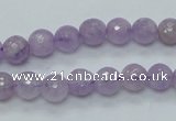 CNA310 15.5 inches 8mm faceted round natural lavender amethyst beads