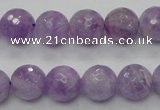 CNA312 15.5 inches 12mm faceted round natural lavender amethyst beads