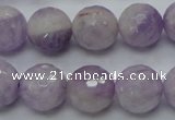 CNA313 15.5 inches 14mm faceted round natural lavender amethyst beads