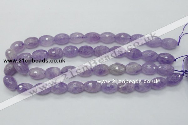 CNA316 15.5 inches 13*18mm faceted rice natural lavender amethyst beads