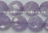 CNA325 15.5 inches 20mm faceted coin natural lavender amethyst beads