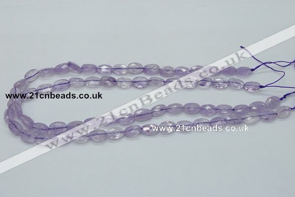 CNA328 15.5 inches 8*12mm faceted oval natural lavender amethyst beads