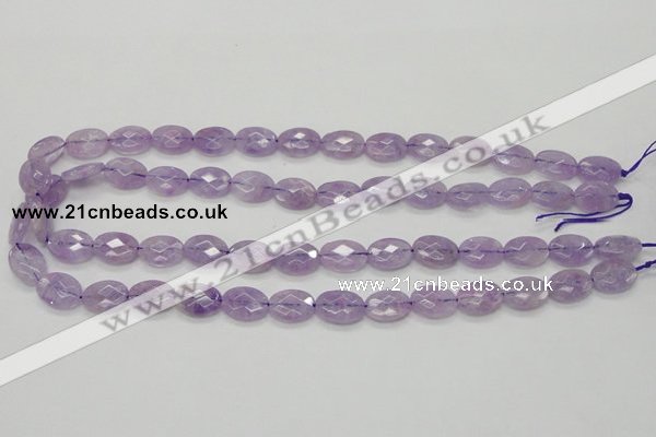 CNA329 15.5 inches 10*14mm faceted oval natural lavender amethyst beads