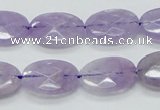 CNA330 15.5 inches 13*18mm faceted oval natural lavender amethyst beads