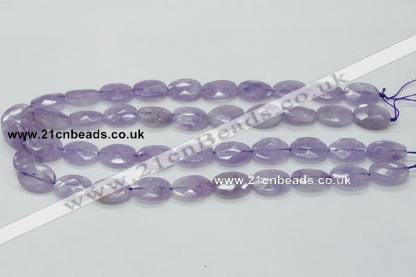 CNA330 15.5 inches 13*18mm faceted oval natural lavender amethyst beads