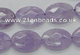 CNA331 15.5 inches 15*20mm faceted oval natural lavender amethyst beads