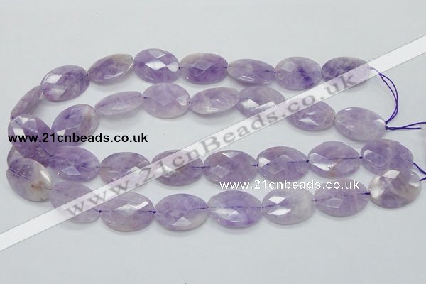 CNA332 15.5 inches 18*25mm faceted oval natural lavender amethyst beads