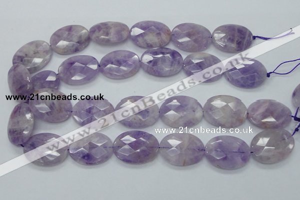 CNA333 15.5 inches 22*30mm faceted oval natural lavender amethyst beads