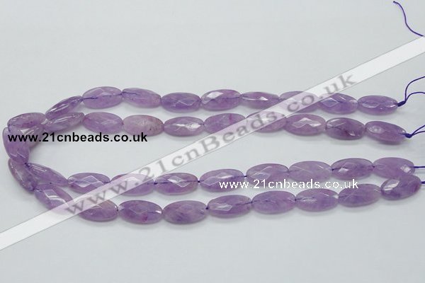 CNA334 15.5 inches 10*20mm faceted oval natural lavender amethyst beads