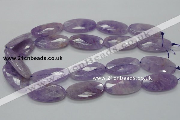 CNA335 15.5 inches 20*40mm faceted oval natural lavender amethyst beads