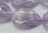 CNA337 22*30mm faceted teardrop natural lavender amethyst beads