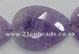 CNA338 30*40mm faceted teardrop natural lavender amethyst beads