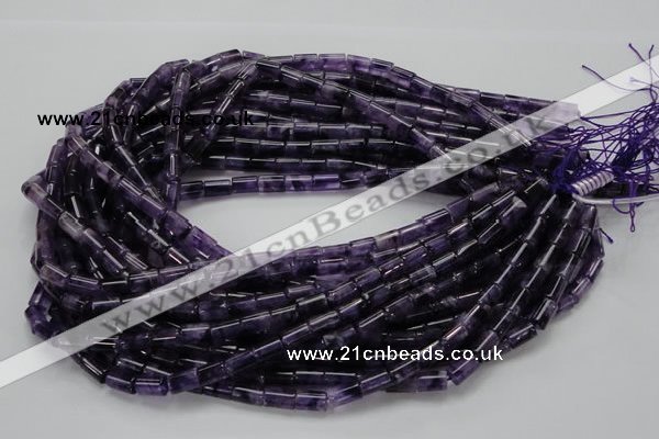 CNA34 15.5 inches 6*10mm column grade A natural amethyst beads